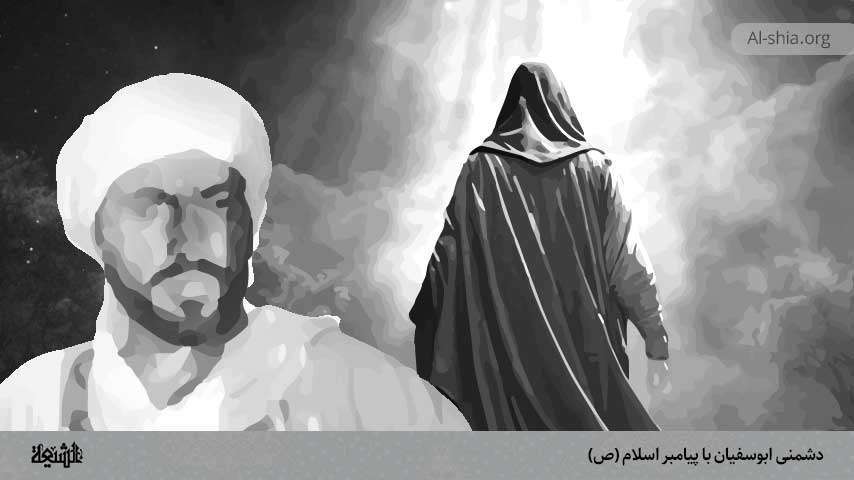 دشمنی ابوسفیان با پیامبر اسلام (ص)